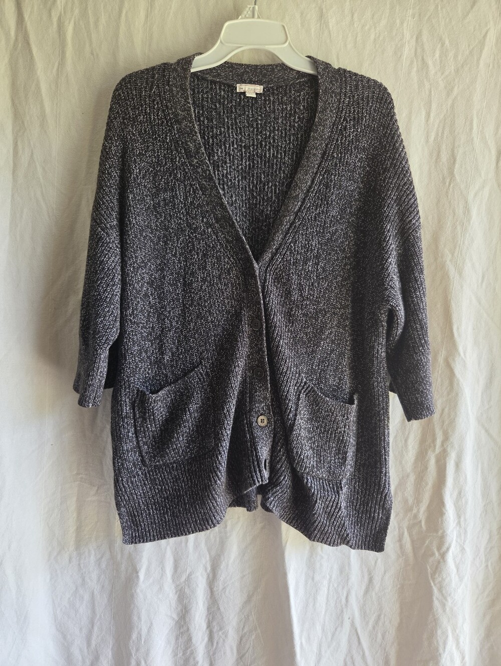 Gap Womens Short Sleeve Cardigan Size Large Cotton Oversized Relaxed Casual